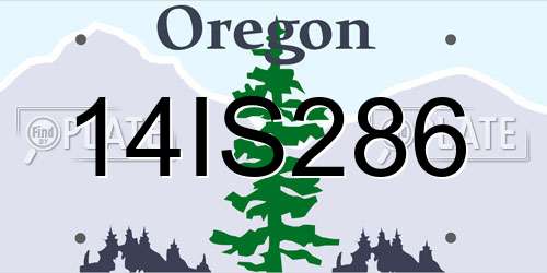 14IS286 Oregon License Plate