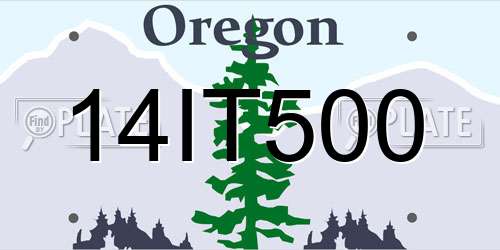 14IT500 Oregon License Plate