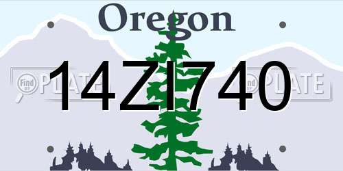 14ZI740 Oregon License Plate