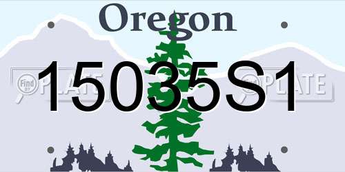 15035S1 Oregon License Plate