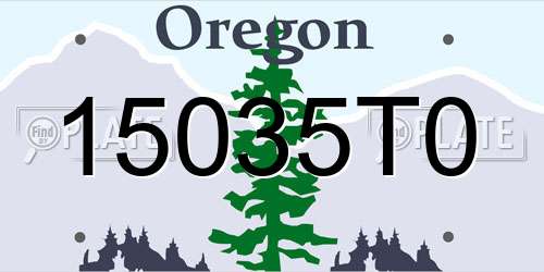 15035T0 Oregon License Plate