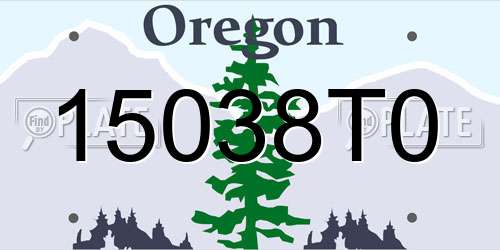 15038T0 Oregon License Plate