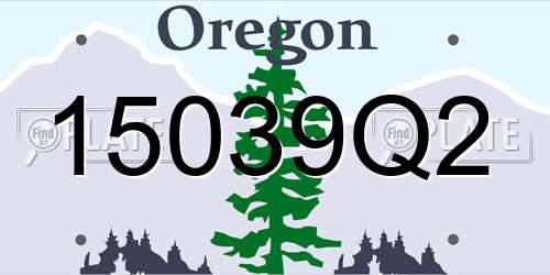 15039Q2 Oregon License Plate