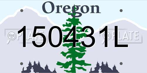 150431L Oregon License Plate