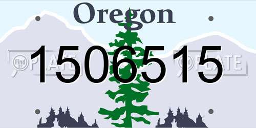 1506515 Oregon License Plate