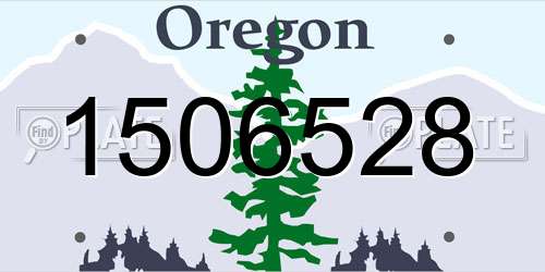 1506528 Oregon License Plate