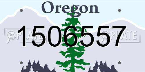 1506557 Oregon License Plate