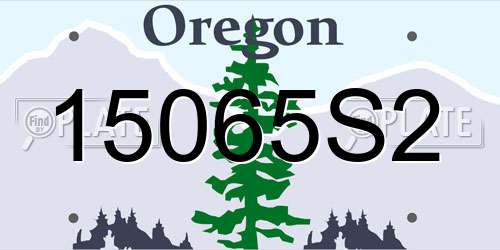 15065S2 Oregon License Plate