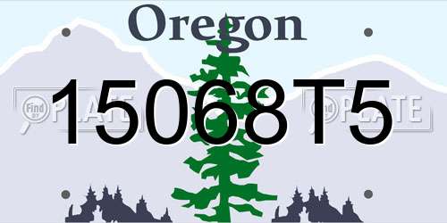 15068T5 Oregon License Plate