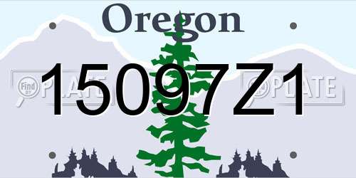 15097Z1 Oregon License Plate