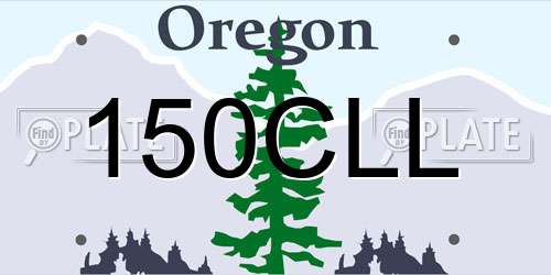150CLL Oregon License Plate