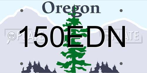 150EDN Oregon License Plate