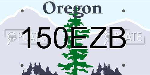 150EZB Oregon License Plate