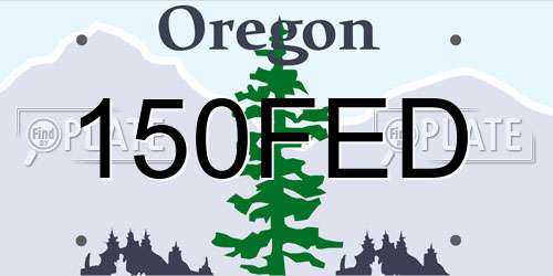150FED Oregon License Plate