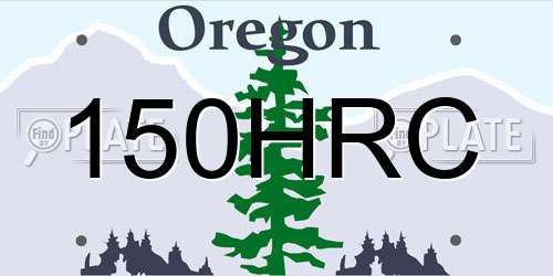 150HRC Oregon License Plate