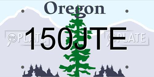 150JTE Oregon License Plate