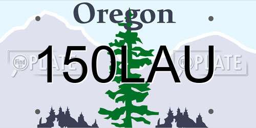 150LAU Oregon License Plate