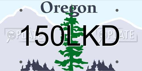150LKD Oregon License Plate