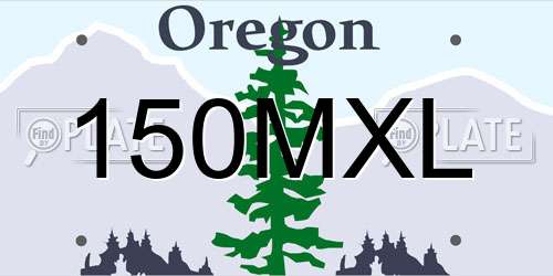 150MXL Oregon License Plate