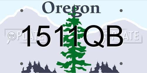 1511QB Oregon License Plate