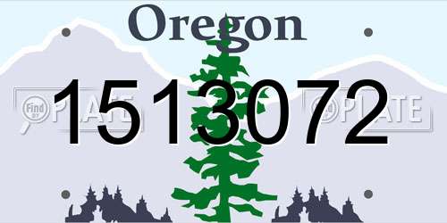 1513072 Oregon License Plate