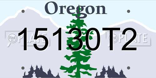 15130T2 Oregon License Plate