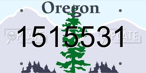1515531 Oregon License Plate