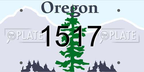 1517 Oregon License Plate
