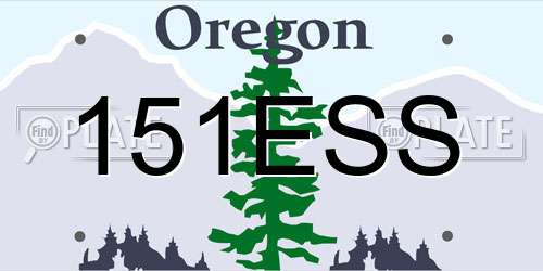 151ESS Oregon License Plate