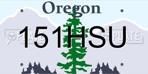 151HSU Oregon License Plate