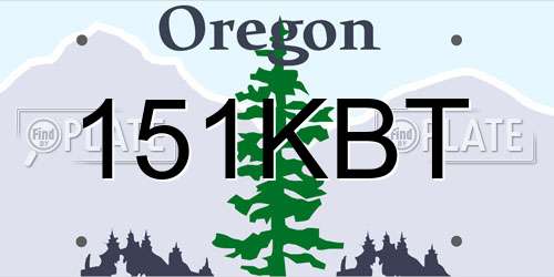 151KBT Oregon License Plate