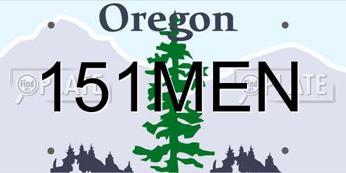 151MEN Oregon License Plate