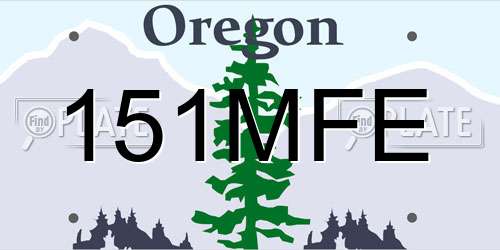 151MFE Oregon License Plate