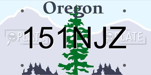 151NJZ Oregon License Plate