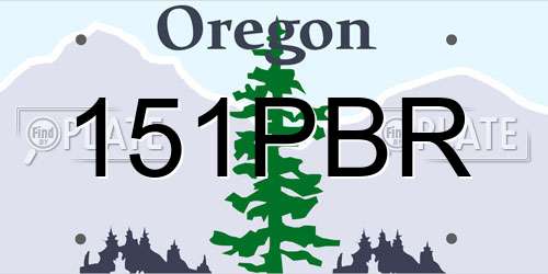 151PBR Oregon License Plate