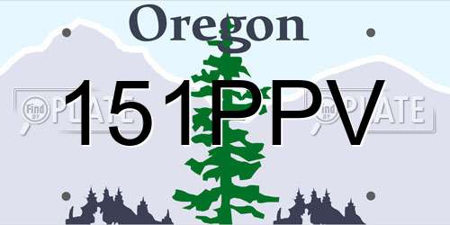 151PPV Oregon License Plate