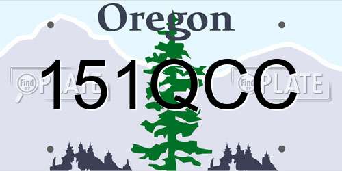 151QCC Oregon License Plate