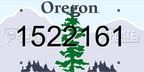 1522161 Oregon License Plate
