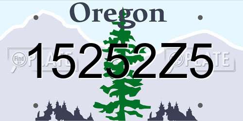 15252Z5 Oregon License Plate