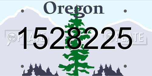 1528225 Oregon License Plate