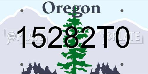 15282T0 Oregon License Plate