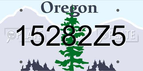 15282Z5 Oregon License Plate