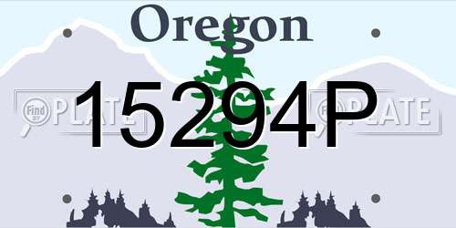 15294P Oregon License Plate
