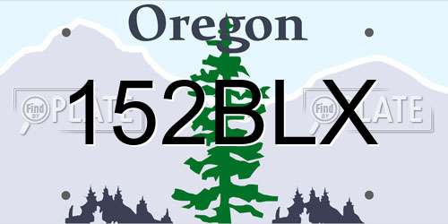 152BLX Oregon License Plate