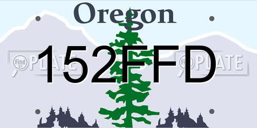 152FFD Oregon License Plate
