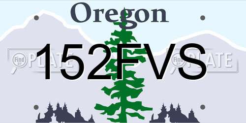152FVS Oregon License Plate