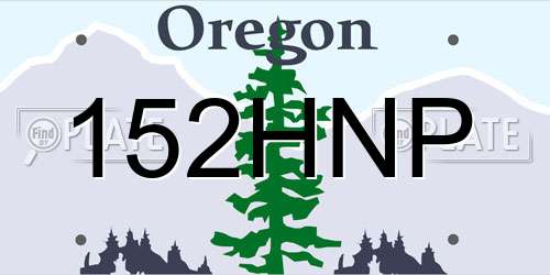 152HNP Oregon License Plate