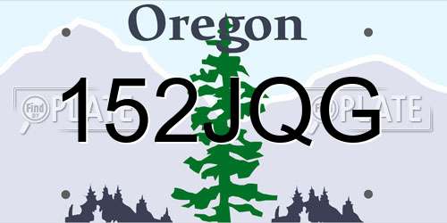 152JQG Oregon License Plate