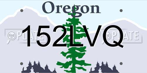 152LVQ Oregon License Plate