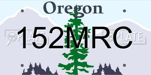 152MRC Oregon License Plate
